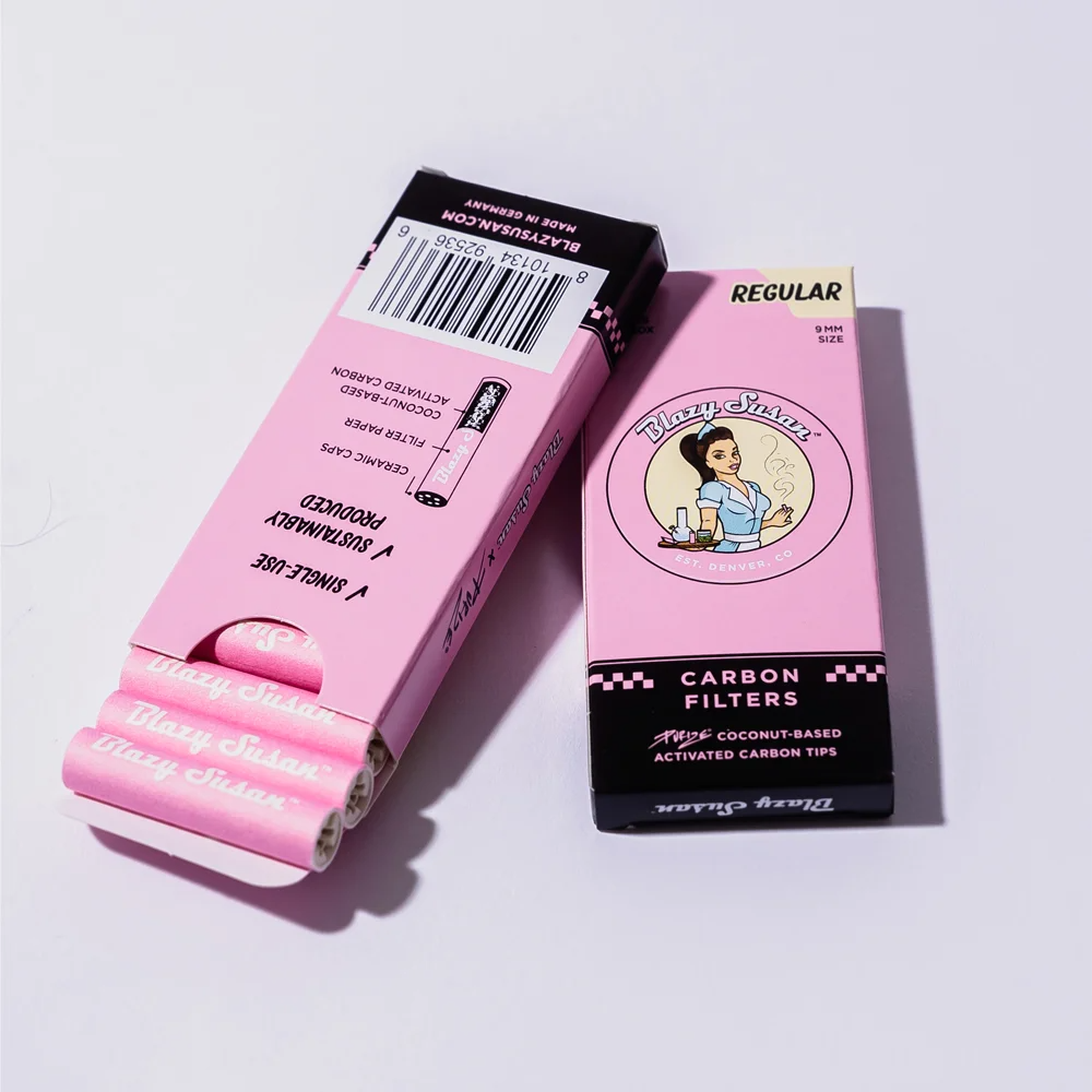 BLAZY SUSAN PURPLE/PINK CHARCOAL FILTERS 10 COUNT REG & XSLIM