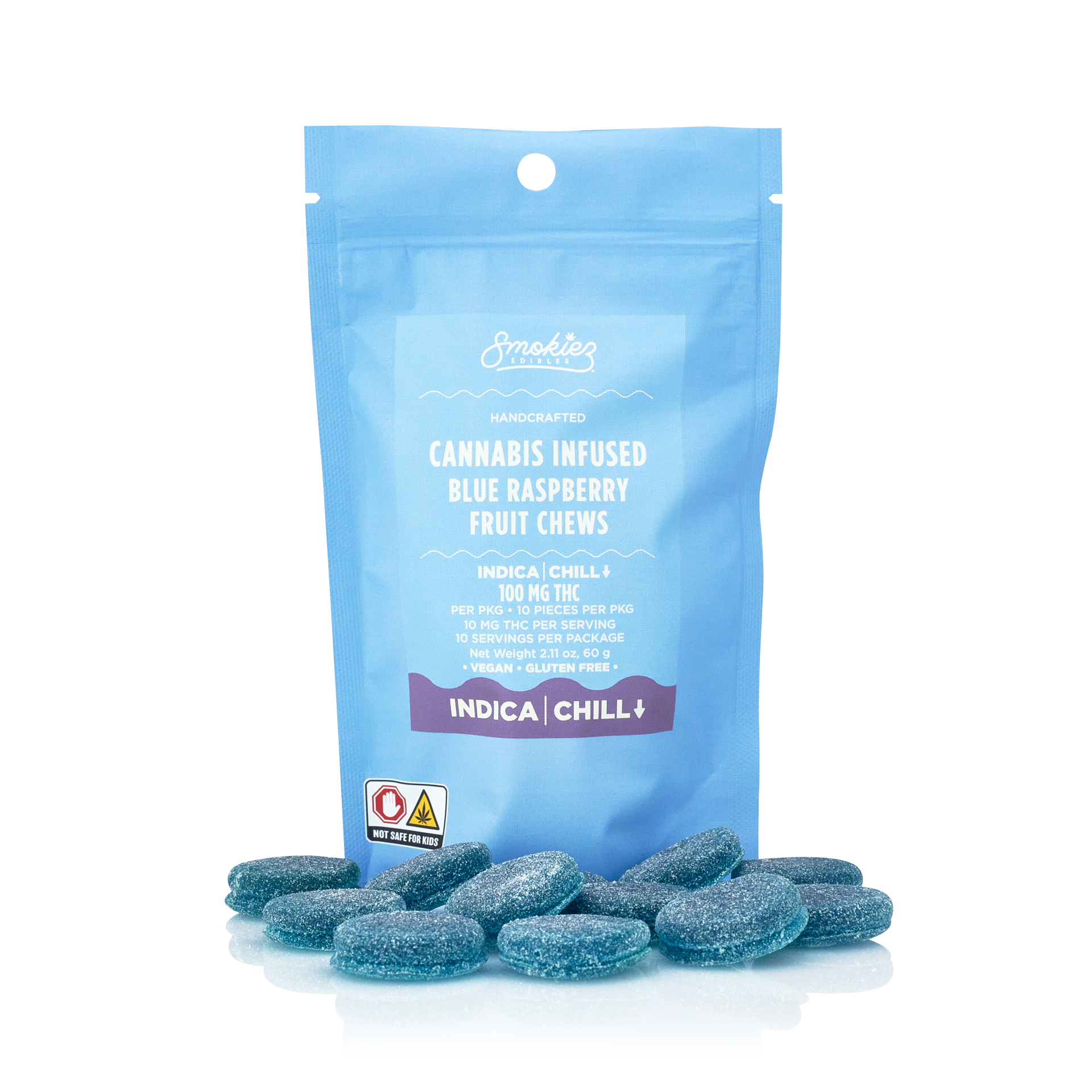 Sweet Blue Raspberry - 100MG THC - 10PK