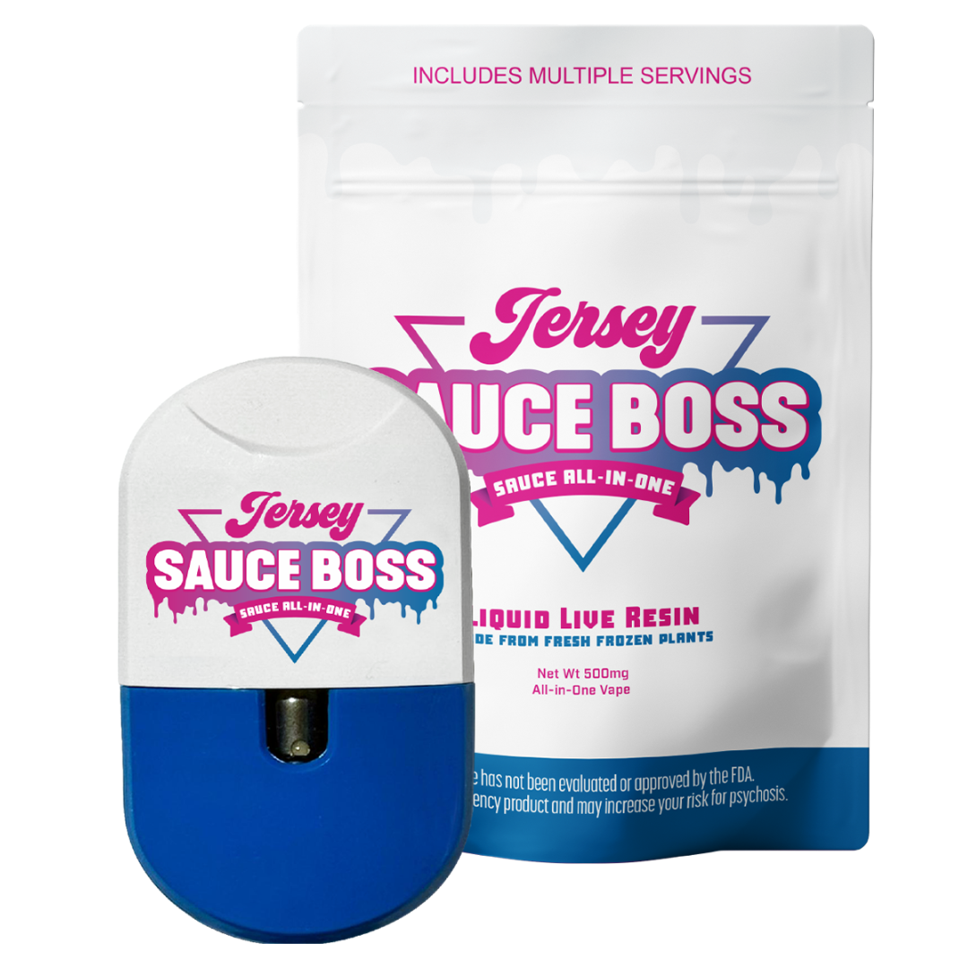 Jersey Sauce Boss | Grape Zest | Jersey Sauce Stick 0.5G Live Resin Aio