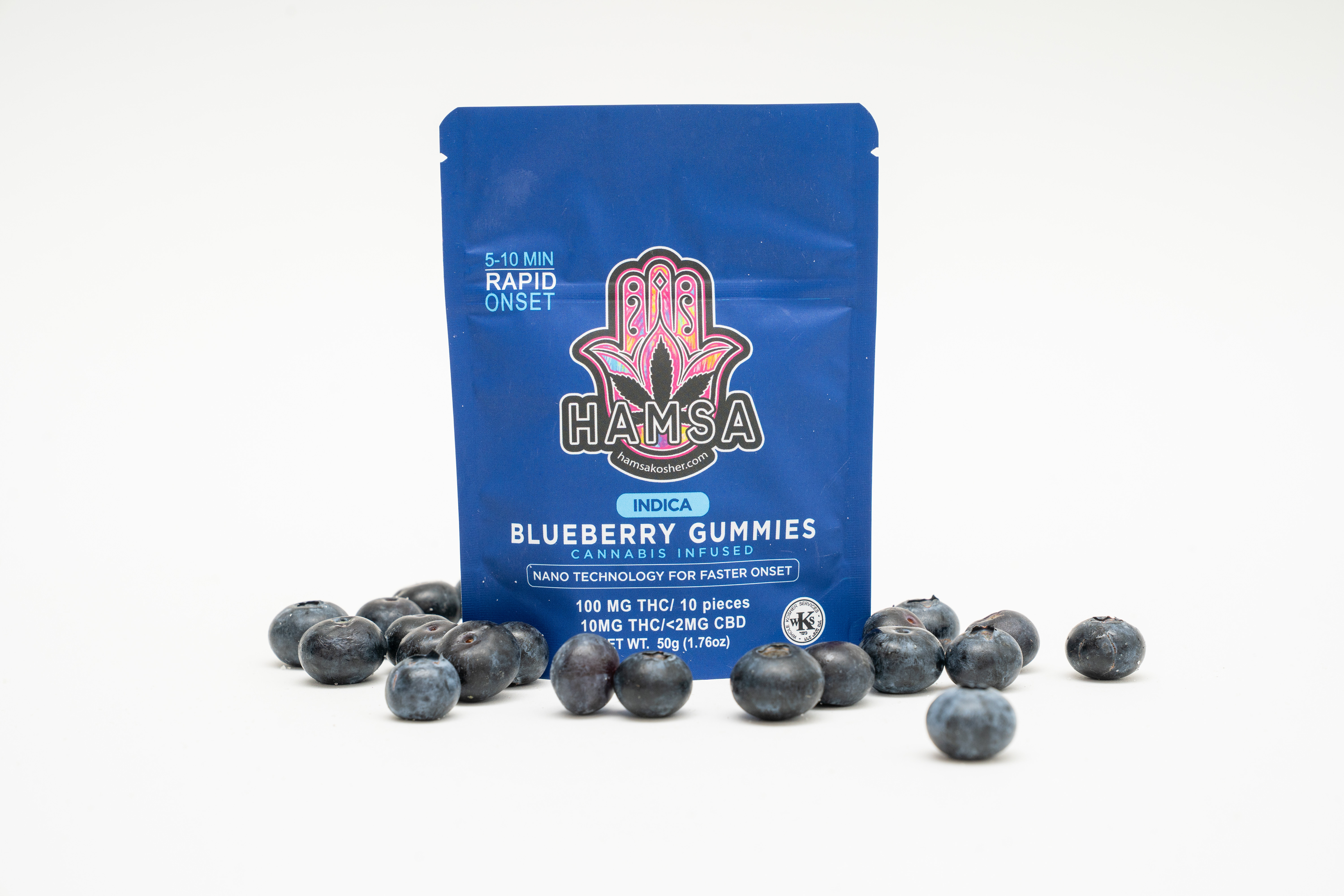 Hamsa Blueberry 10MG THC Gummies