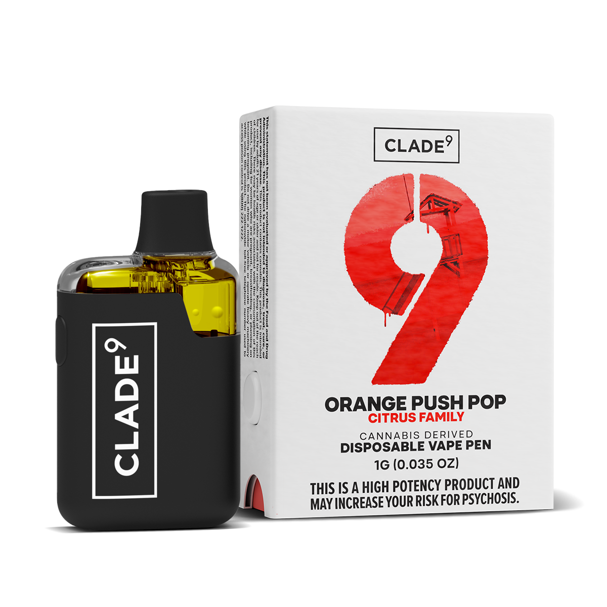 Orange Push Pop 1G Disposable