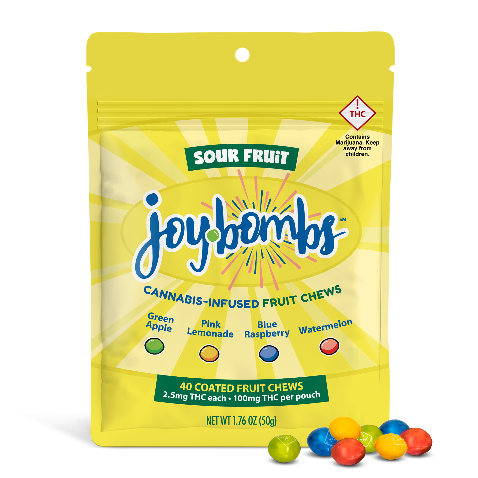 Joybomb Sour Fruit - 40PC/100MG