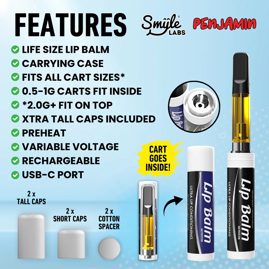 Lip Balm 400MAH | Battery And Storage | 510 Thread | Red And Pink