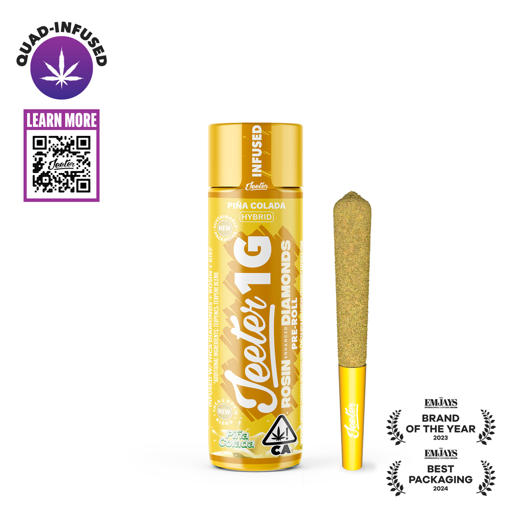 Jeeter Quad Infused 1G Pre-roll - Pina Colada