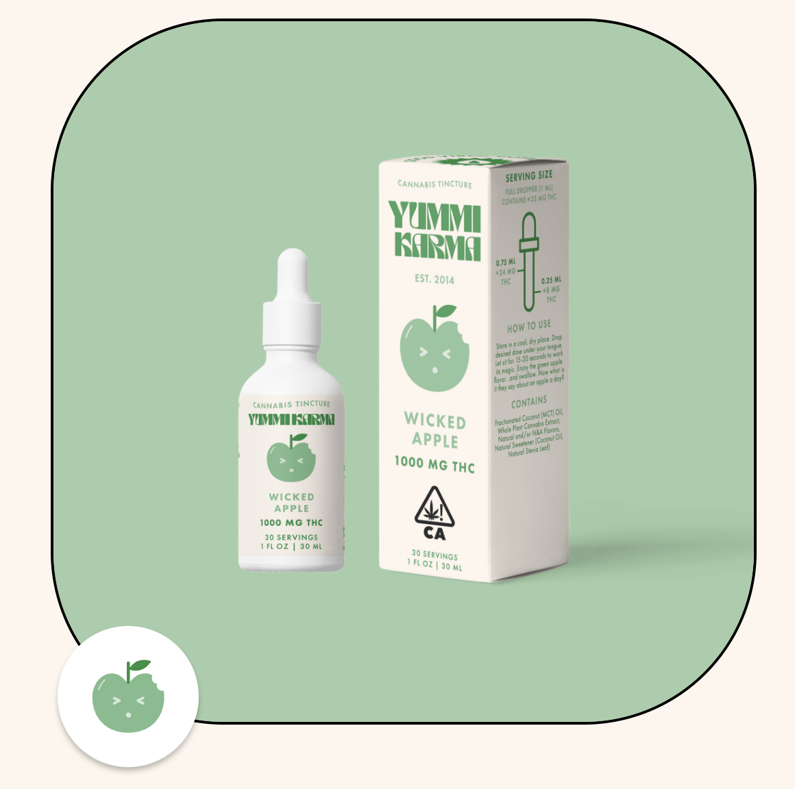 Yummi Karma - Tincture - Wicked Apple 1000MG