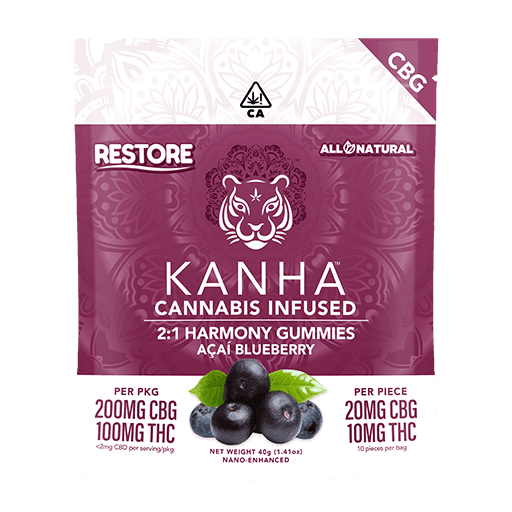 Kanha Gummies - Acai Blueberry 2:1 CBG/THC