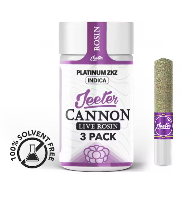 Jeeter Rosin Infused 3PK Baby Cannon - Platinum Zkz
