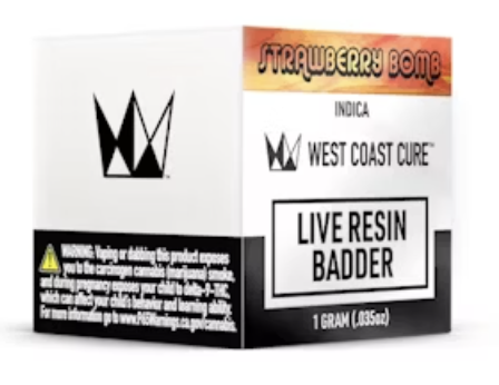 West Coast Cure - Live Resin Badder - Strawberry Bomb 1G