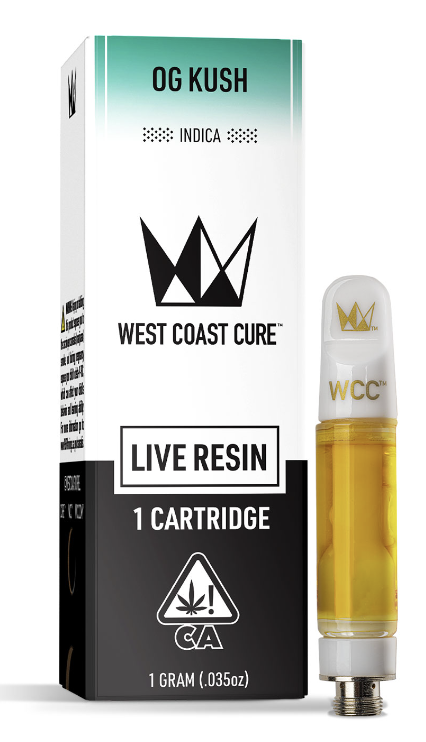 West Coast Cure - Live Resin Cartridge - OG Kush 1G