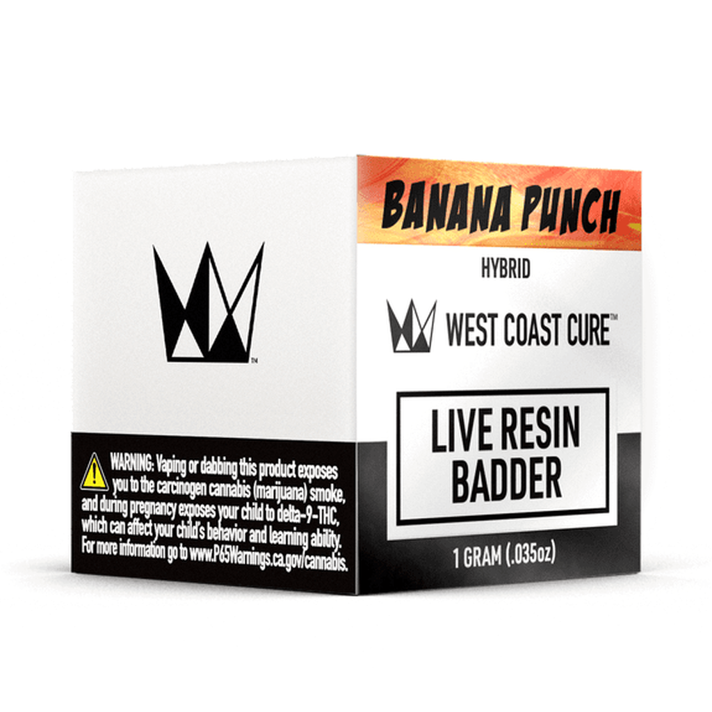 West Coast Cure - Live Resin Badder - Banana Punch 1G