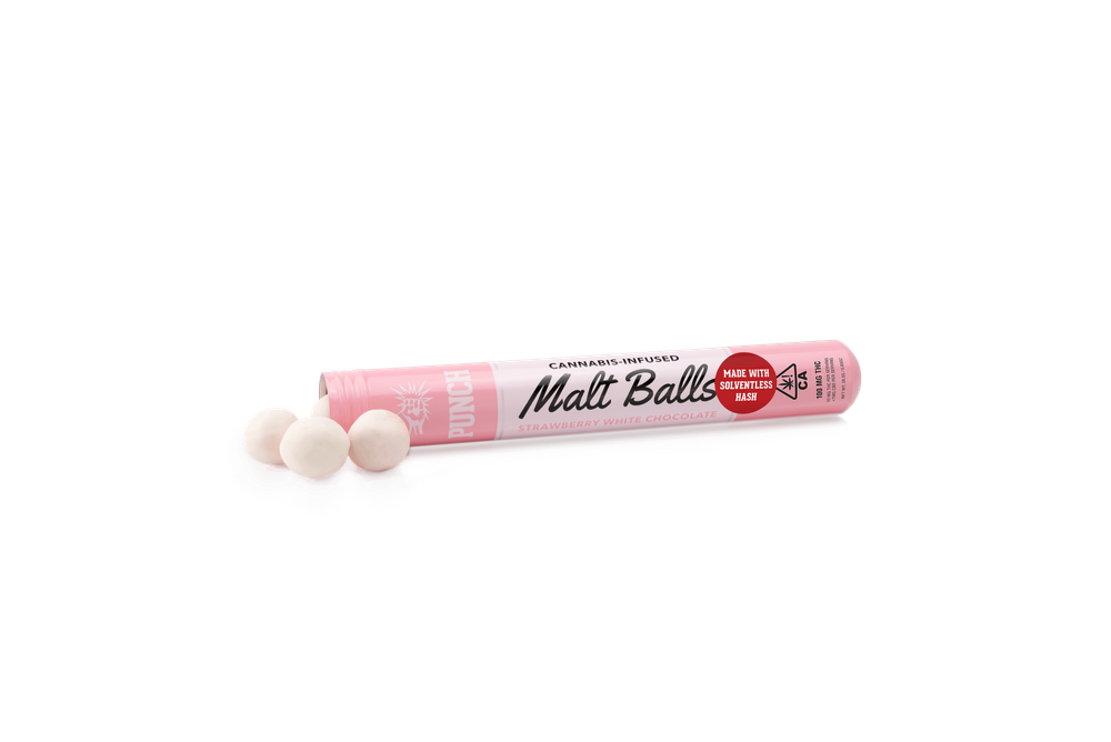 Punch Malt Balls - Strawberry White Chocolate Solventless 100MG