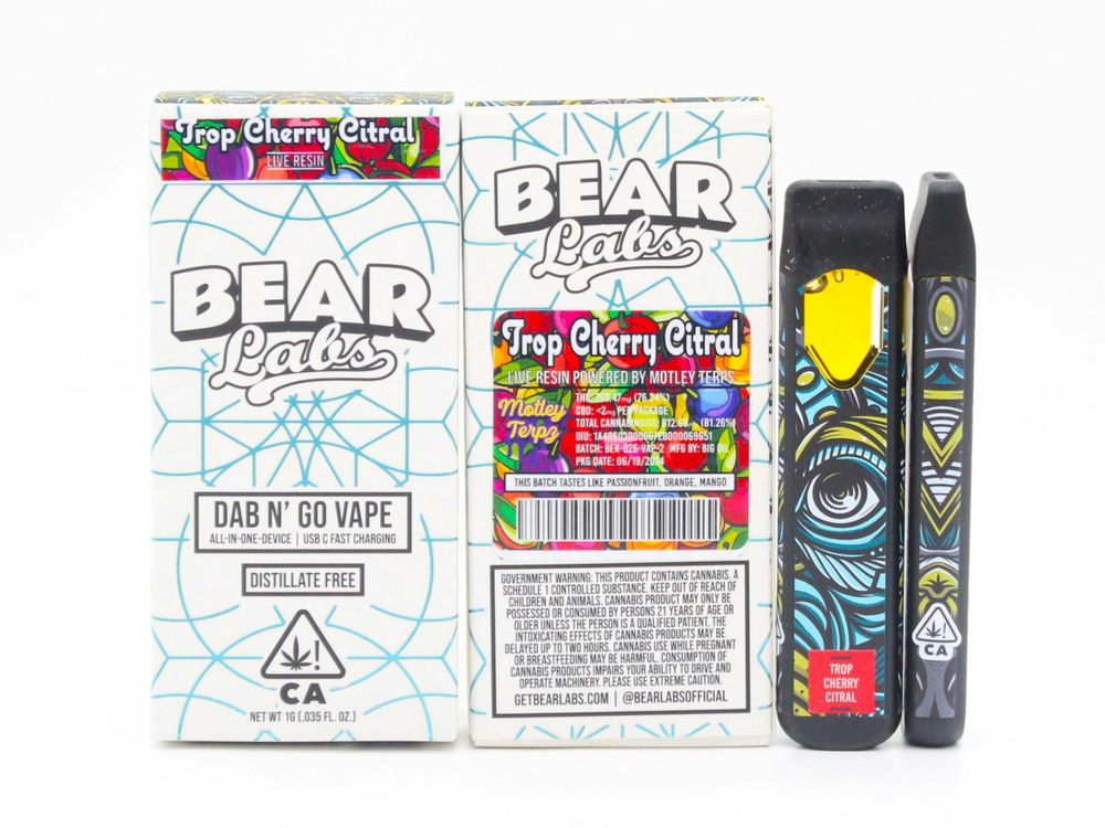 Bear Labs - Live Resin Sauce All-in-one - Trop Cherry Citral 1G