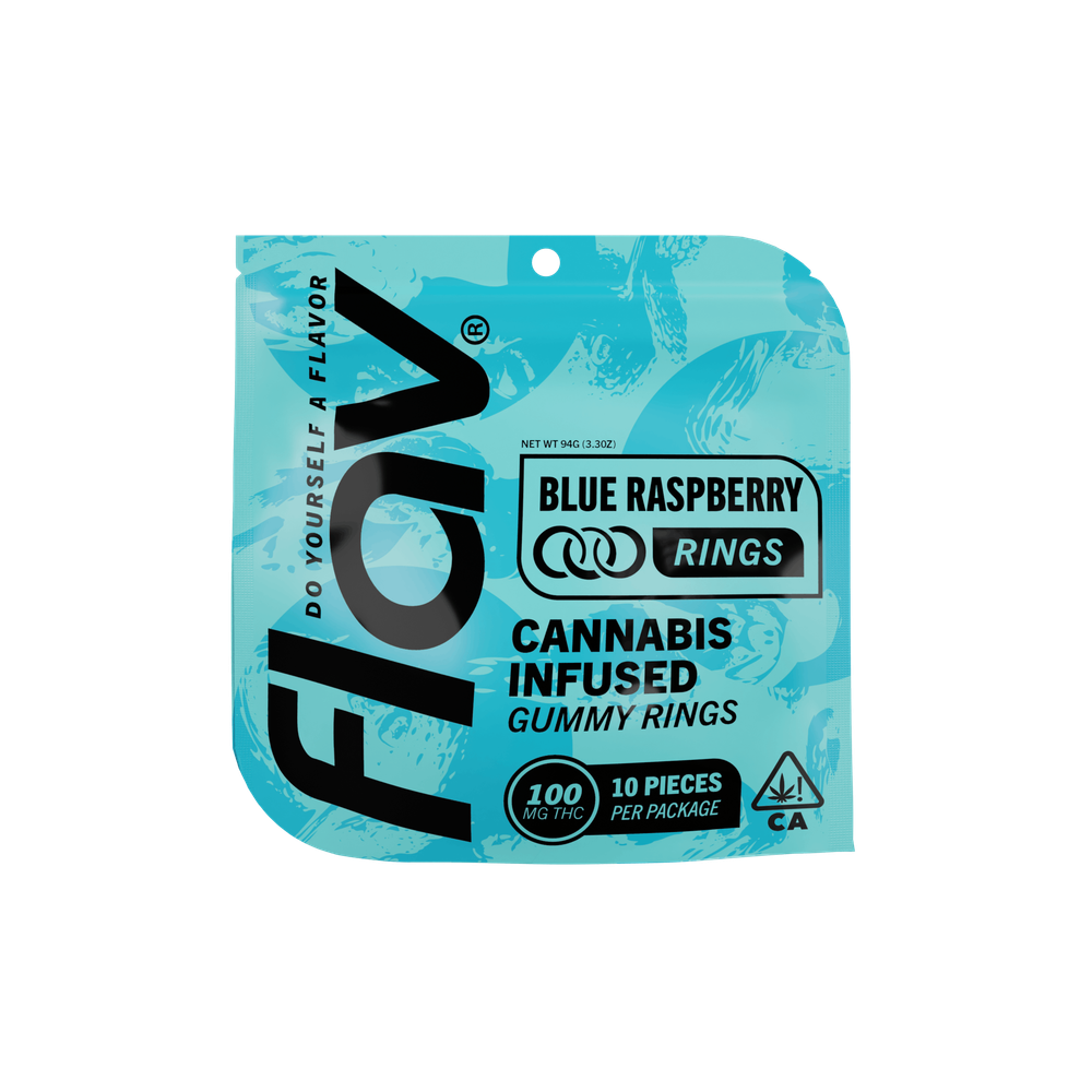 Flav Edibles - Rings - Blue Raspberry 100MG