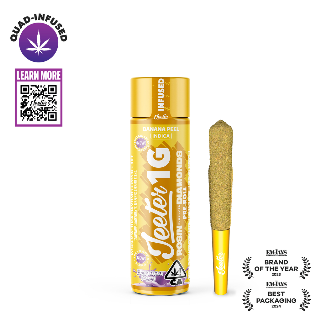 Jeeter Quad Infused 1G Pre-roll - Banana Peel - Indica