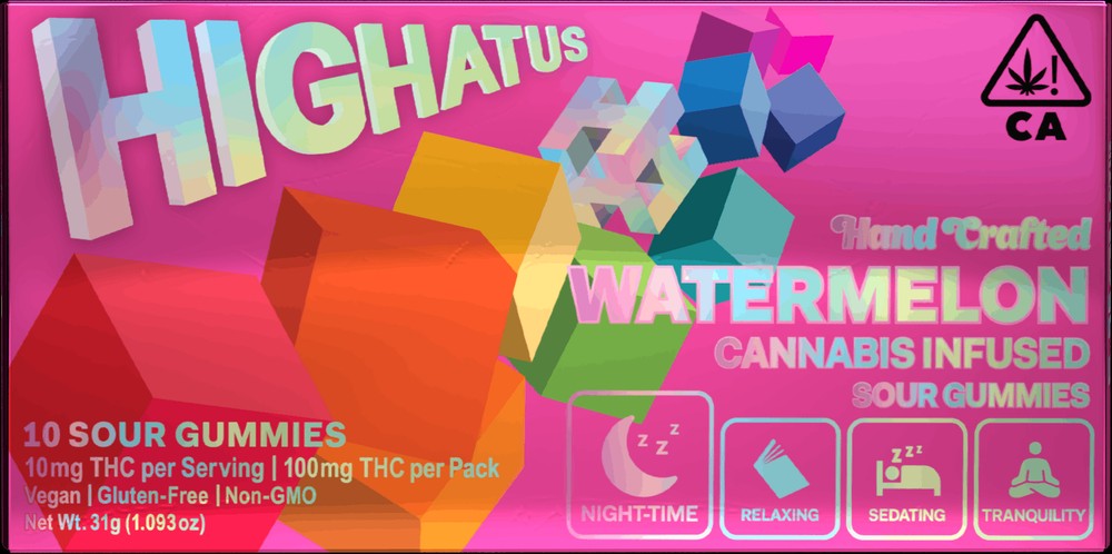 Highatus - Sour Gummies - Watermelon 100MG
