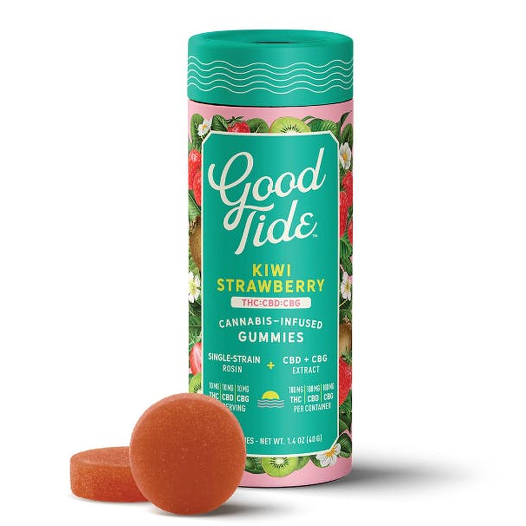 Good Tide - Gummies - Kiwi Strawberry 1:1:1 THC/CBD/CBG 100MG