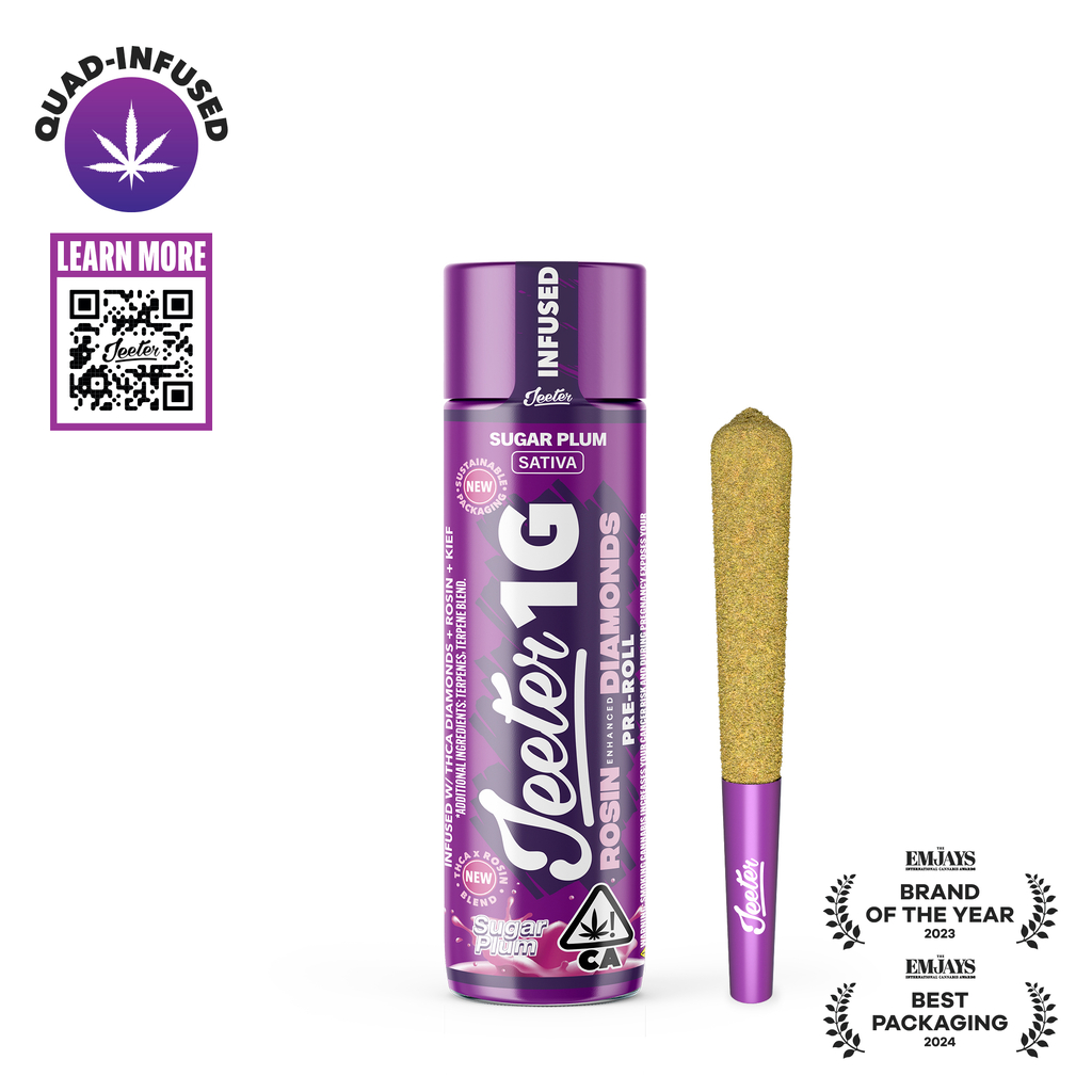 Jeeter Quad Infused 1G Pre-roll - Sugar Plum