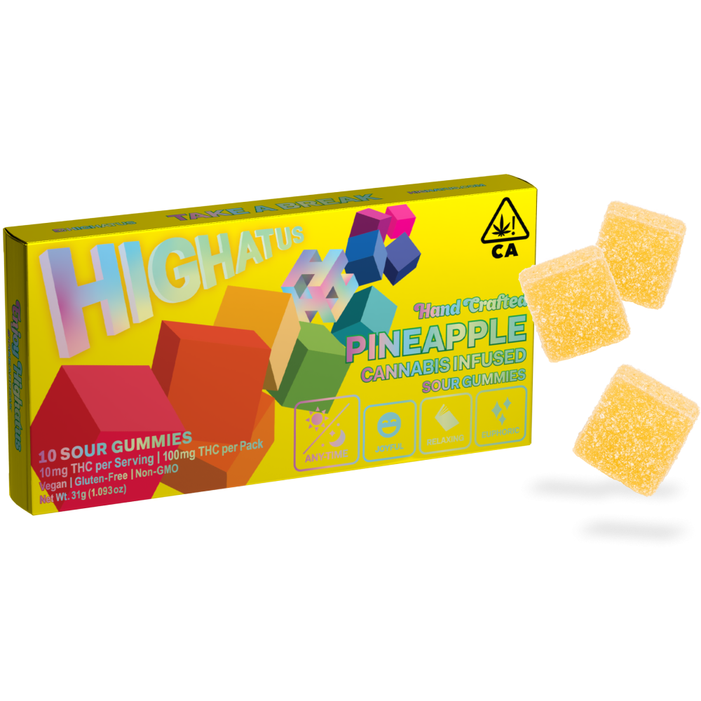 Highatus - Sour Gummies - Pineapple 100MG