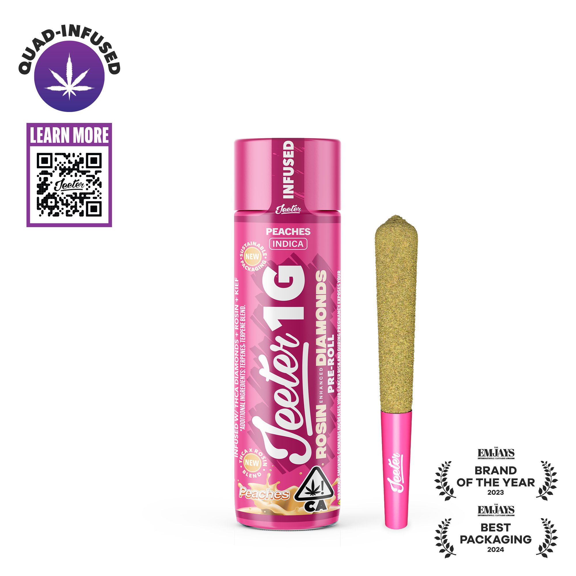 Jeeter Quad Infused 1G Pre-roll - Peaches