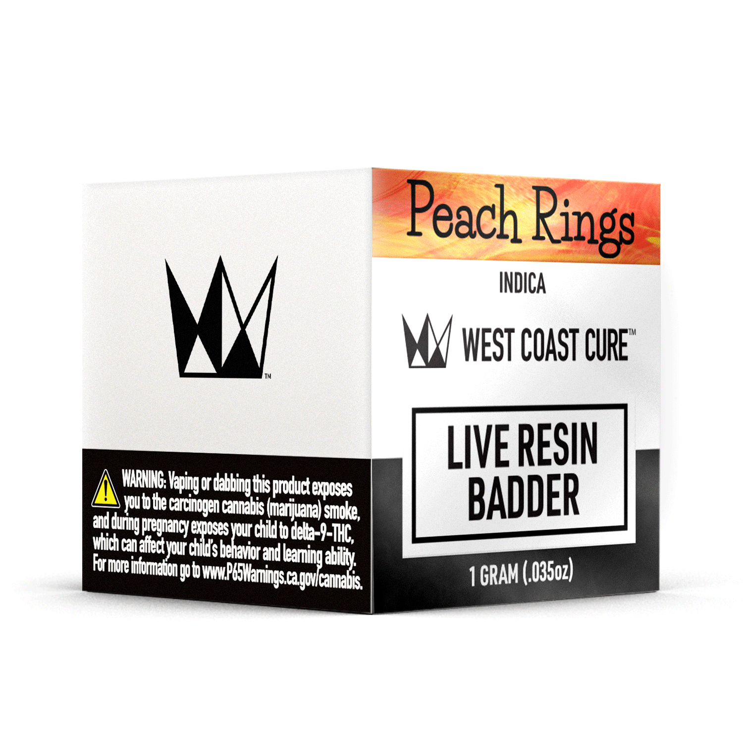 West Coast Cure - Live Resin Badder - Peach Rings 1G