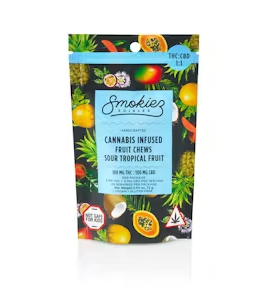 Smokiez - Sour Tropical Chews (THC:CBD) (200mg) (s)