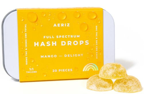 AERIZ - HASH DROPS MANGO 1:1 (THC:CBD) (200MG) (H)