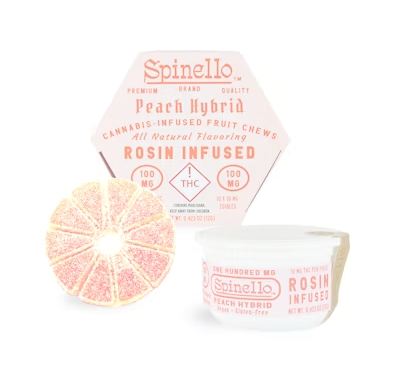 Spinello - Peach Hybrid Live Rosin Gummy (1pc) (100mg) (h)