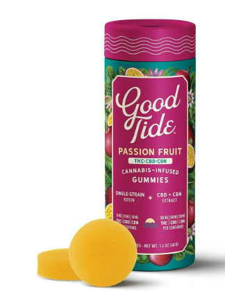 Good Tide Passion Fruit  Gummies 1:1:1 THC:CBD:CBN