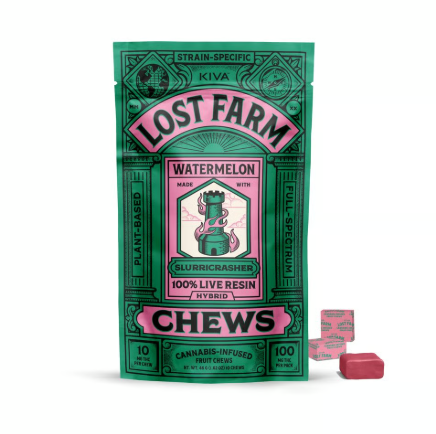 Lost Farm - Watermelon  Live Resin Fruit Chews (10pk) (100mg) (h)