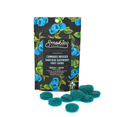 Smokiez - Sour Blue Raspberry Chews (100mg) (i)