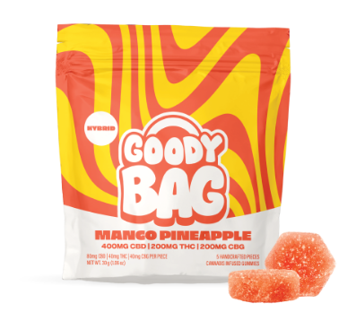 Goody Bag - Mango Pineapple Gummies (5pk) (2:1:1) (CBD:THC:CBG) (400mg) (h)