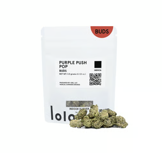 LOLO - PURPLE PUSH POP 3.5G BUDS BAG (INDICA-HYBRID)