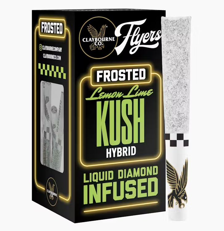 CLAYBOURNE CO. LEMON LIME KUSH FROSTED FLYERS INFUSED .5G 5PK