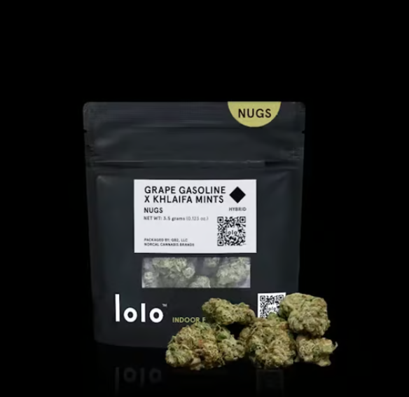 LOLO - GRAPE GASOLINE X KHALIFA MINTS 3.5G BLACK BAG (INDICA-HYBRID)