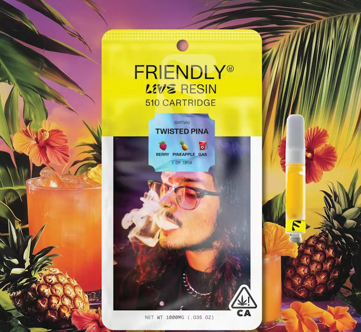 FRIENDLY BRAND - TWISTED PINA LIVE RESIN CART 1G