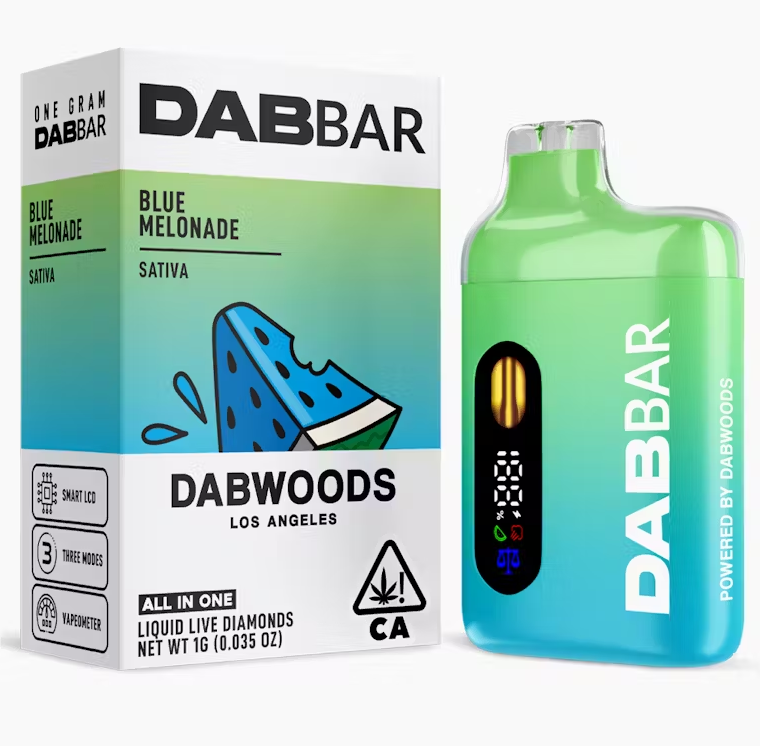 DABWOODS - BLUE MELONADE LIQUID DIAMONDS DAB BAR 1G