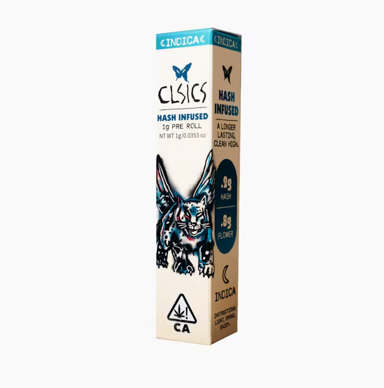 CLSICS - GHOST VAPOR HASH INFUSED PREROLL 1G (INDICA)