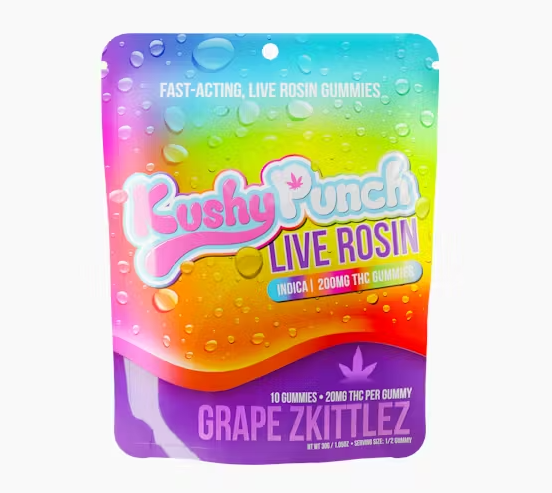 KUSHY PUNCH GRAPE Z GUMMY LIVE ROSIN 100MG INDICA
