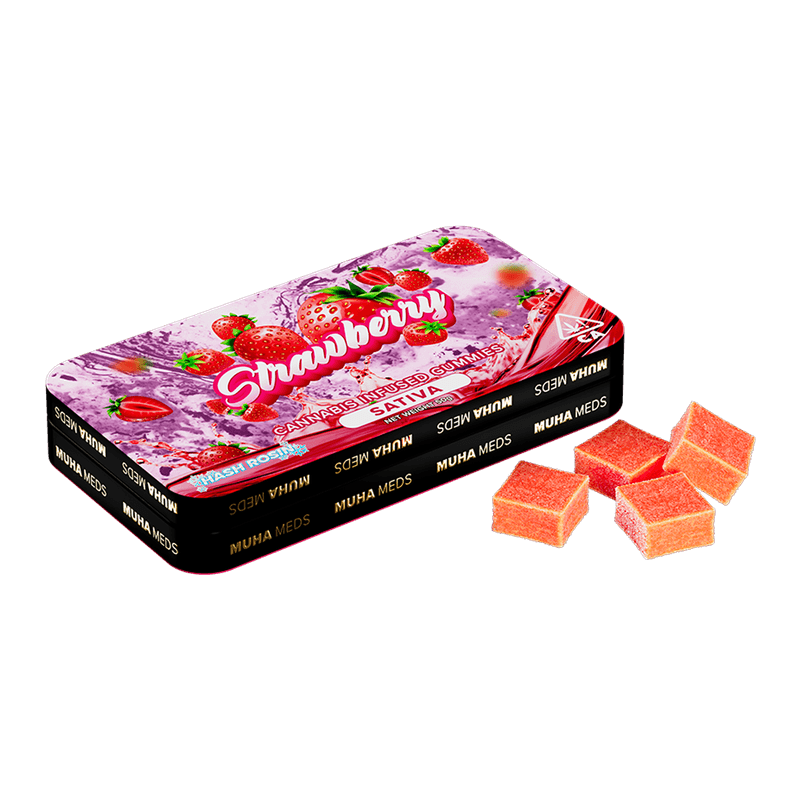 MUHA MEDS STRAWBERRY HASH ROSIN GUMMIES
