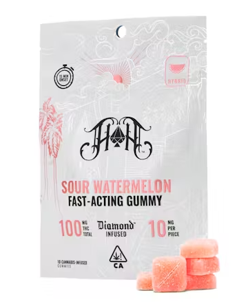 HEAVY HITTERS SOUR WATERMELON 100MG FAST ACTING THC GUMMIES