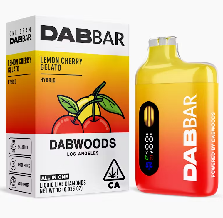 DABWOODS - LEMON CHERRY GELATO LIQUID DIAMONDS ALL IN ONE 1G