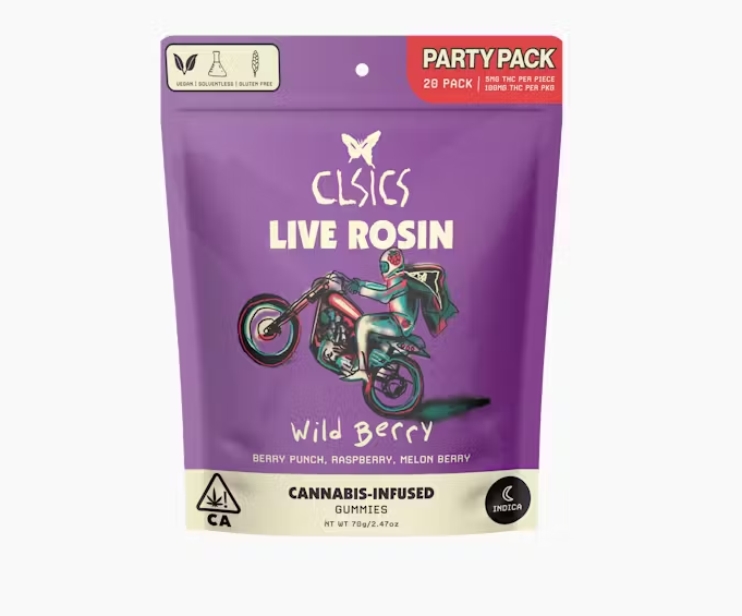 CLSICS - WILD BERRY INDICA LIVE ROSIN 20PK