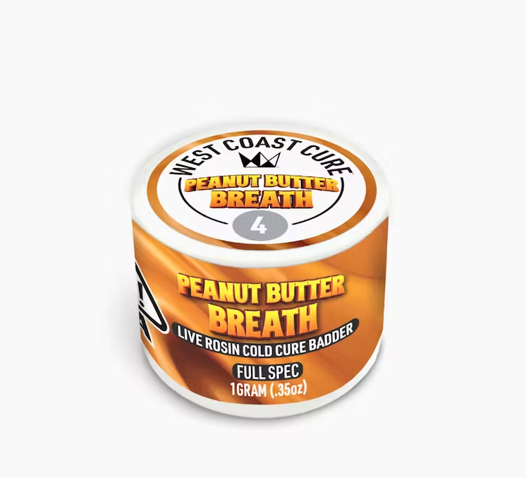 WEST COAST CURE - PEANUT BUTTER BREATH TIER 4 COLD CURE ROSIN 1G