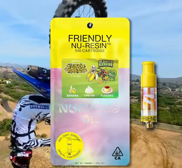 FRIENDLY BRAND X TERPY TREES - BLASTIN' BANANA NU-RESIN CART 1G