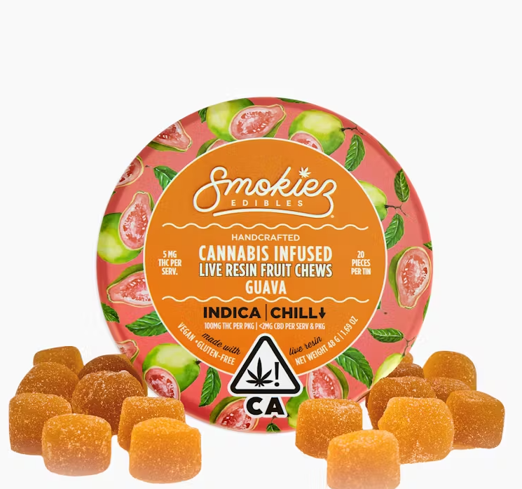 SMOKIEZ - GUAVA LIVE RESIN CHEWS 100MG