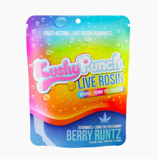 KUSHY PUNCH BERRY RUNTZ LIVE ROSIN GUMMY 100MG