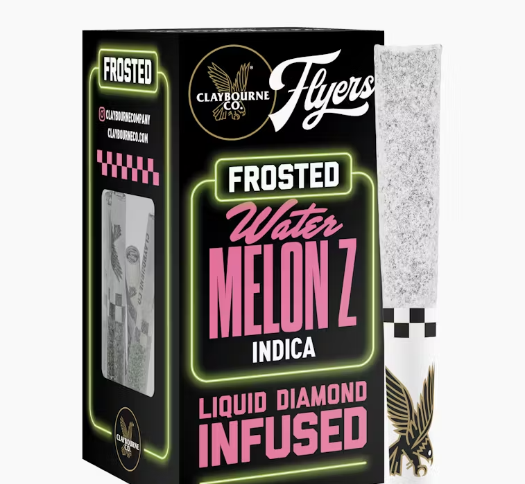 CLAYBOURNE CO. - WATERMELON Z FROSTED FLYERS INFUSED PRE-ROLLS 5PK