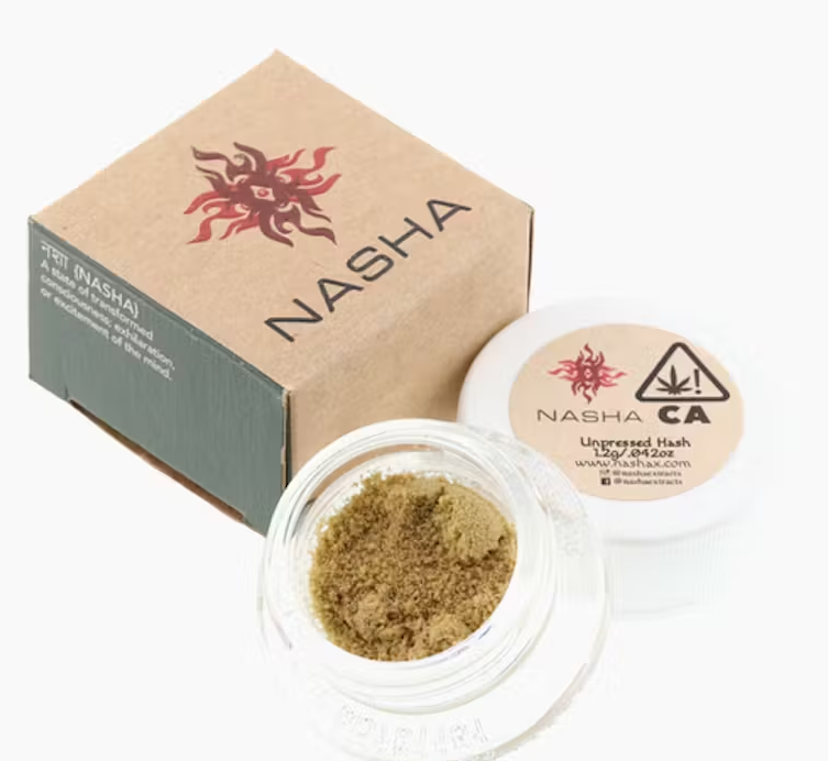 NASHA - SECRET WEAPON (GREEN UNPRESSED) HASH 1.2G