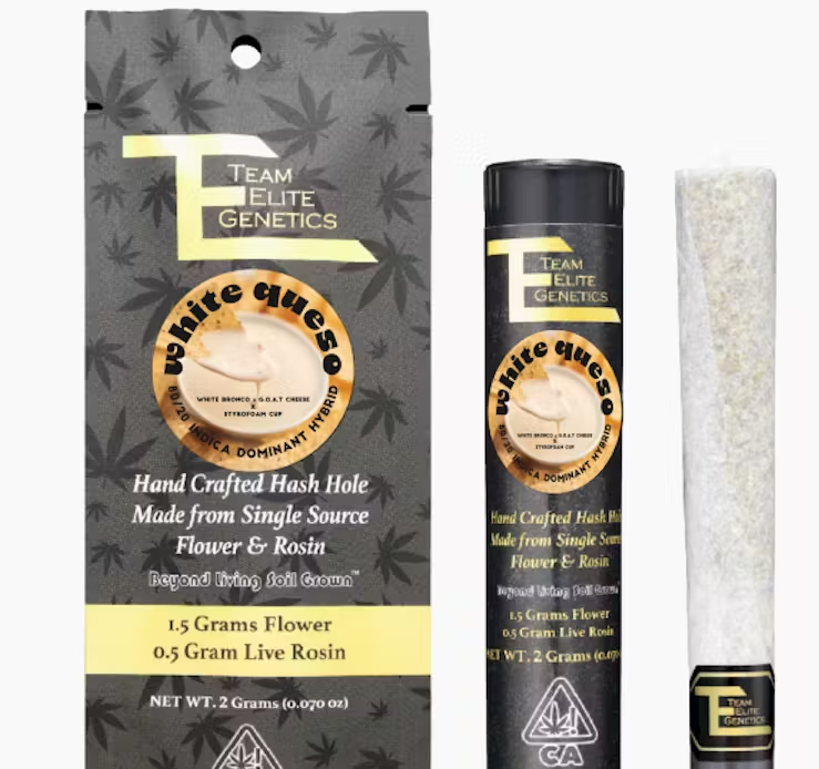TEAM ELITE GENETICS  WHITE QUESO HASH HOLE 2G  INDICA DOM HYBRID