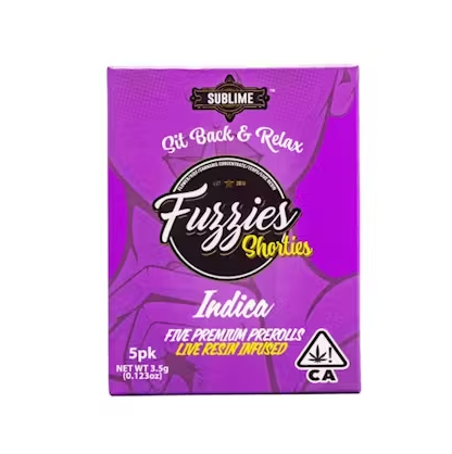 FUZZIES - PURPLE RHINO SHORTIES 5PK LIVE RESIN (INDICA